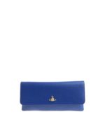 Pochette in pelle blu