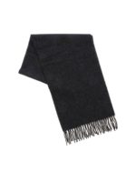 Sciarpa color antracite con logo ricamato