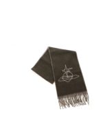 Sciarpa Scribble Orb verde e grigia