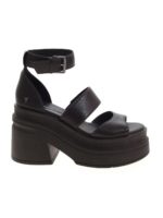 Sandali neri con dettaglio logo