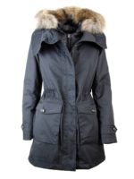 Giacca imbottita con cappuccio nera