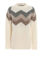 Pullover in lana e alpaca chevron