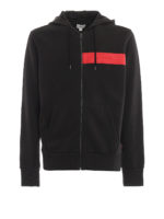 Felpa con banda logo a contrasto