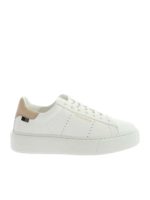 Sneakers bianche con logo dorato