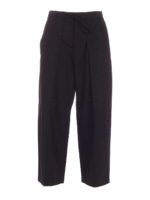 Pantalone crop nero con venature