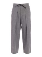 Pantalone crop grigio con venature