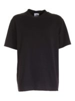 T-shirt nera con strisce bianche