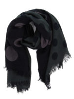 Stola a pois in lino e modal