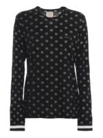 T-shirt a pois con maniche lunghe