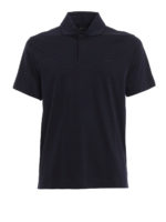 Polo in jersey di cotone blu notte
