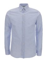 Camicia in cotone misto lino a righe