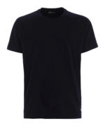 T-shirt in jersey di lana blu scuro