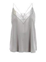 Top Christy in seta con strass