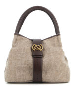 Tote Zoe M Tabarro in tela di lino