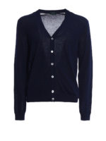 Cardigan blu navy in cotone leggero