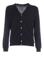 Cardigan scollo a V blu