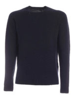 Pullover in lana vergine blu scuro