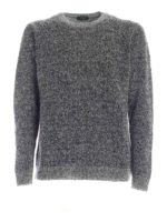 Pullover grigio con motivo effetto rombi
