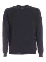 Pullover in lana vergine color antracite