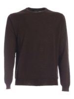 Pullover in lana vergine marrone
