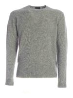Pullover in lana vergine grigio melange