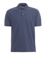 Polo blu in cotone