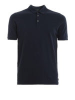 Polo in cotone blu