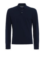 Polo blu a manica lunga IceCotton