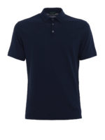 Polo blu a manica corta IceCotton