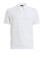 Polo tinta unita bianca in cotone