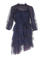 Abito in chiffon di seta misto viscosa