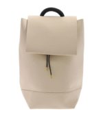 Zaino color avorio con spallacci neri in cord